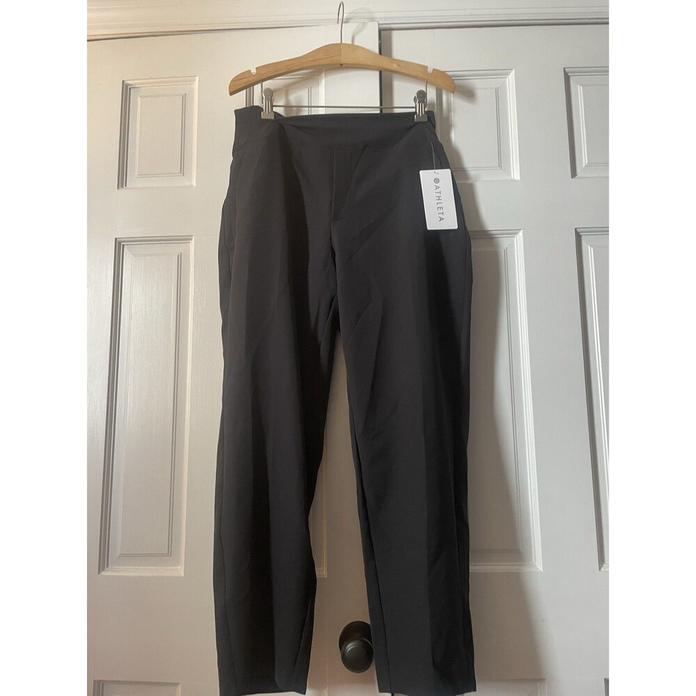 NWT Athleta Endless Pant Black Size 12 High Rise Stretch Ankle Trousers